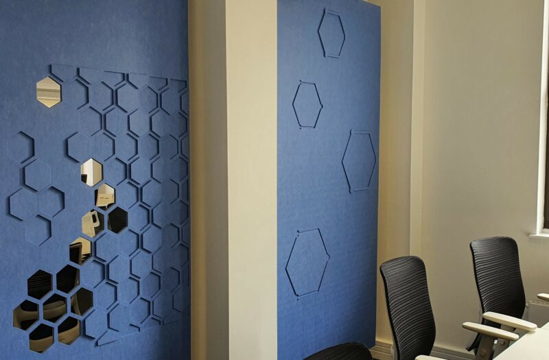 branded office wall panel