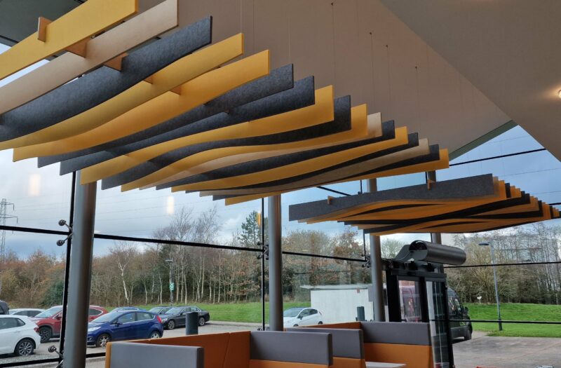 sound absorbing ceiling structure